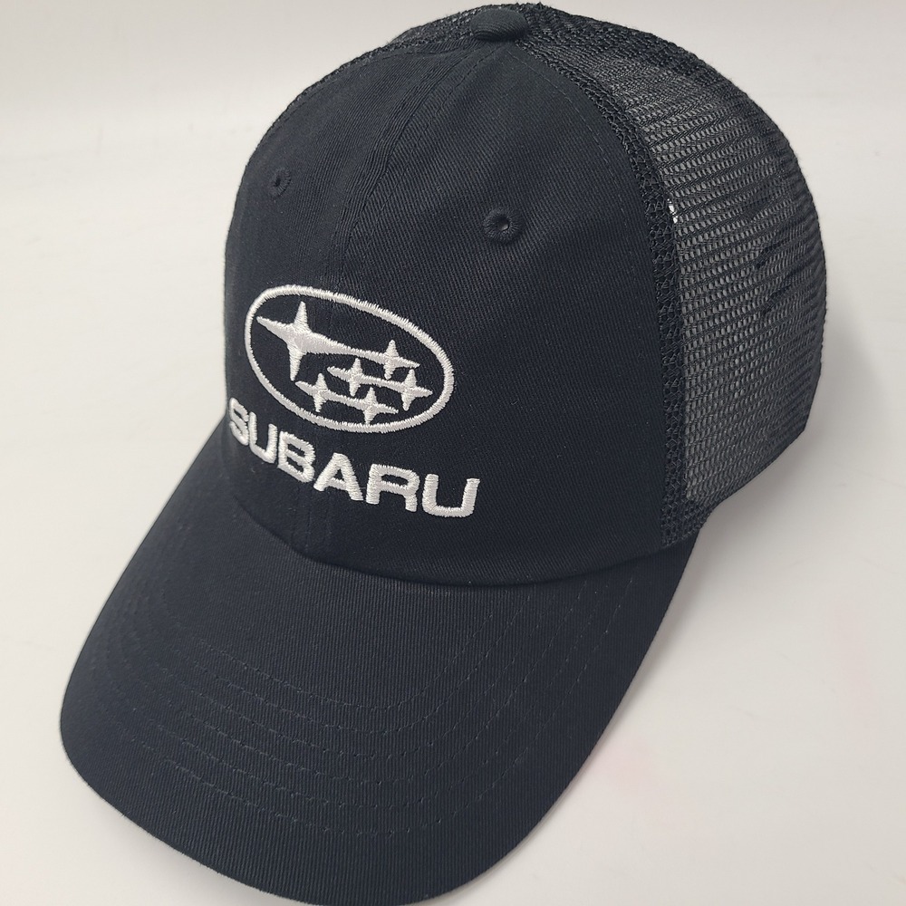 Subaru Hat Snapback Trucker Mesh Black White Logo Car Truck Logo Outdoors Men